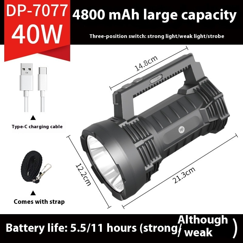 Power Torch Led Household Outdoor Camping Search And Rescue view 10