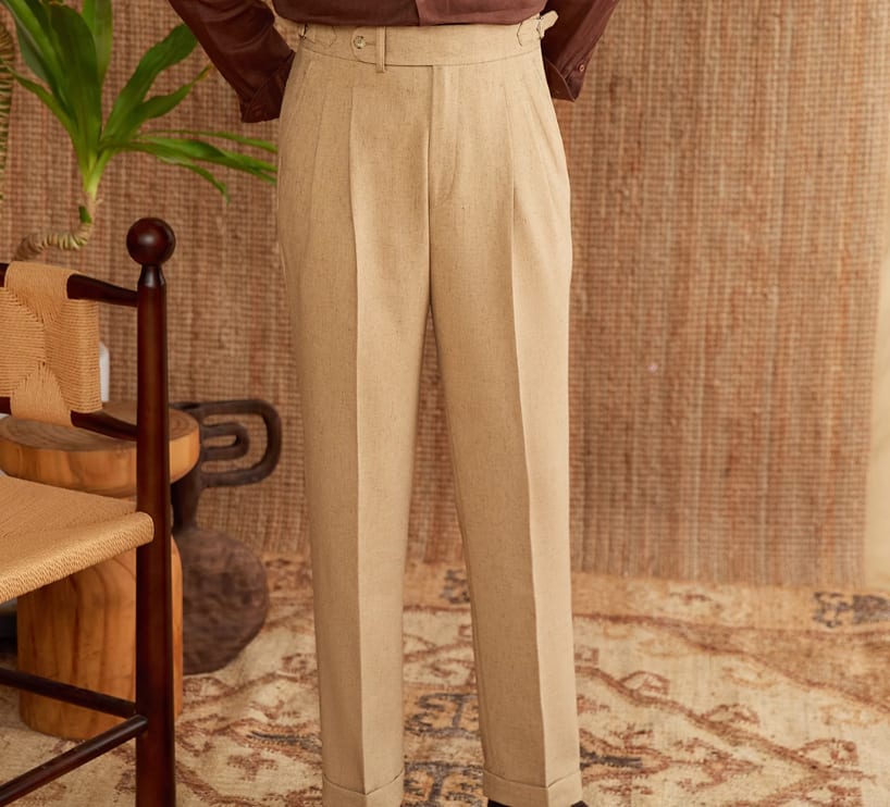 Men's Commuter's All-matching Naples High Waist Straight Casual Pants view 7