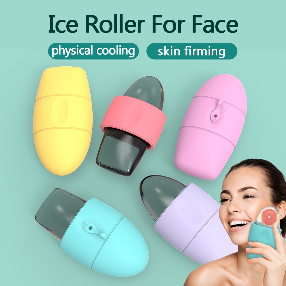 Silicone Ice Face Roller Contour Shrink Pores Remove Dark Circles Massage Skin Beauty Facial Roller For Eyes Neck Skin Care Tool view 11