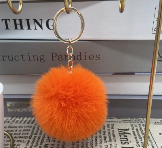 20 Colors Fluffy Fur Pom Pom Keychain Soft Faux Fur-like Ball Car Keyring Key Holder Women Bag Pendant Jewelry view 41