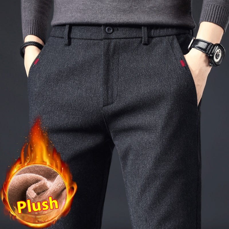 Style Autumn Brushed Casual Straight Business Middle-aged Father Men's All-matching Slim-fitting Long Pants view 5