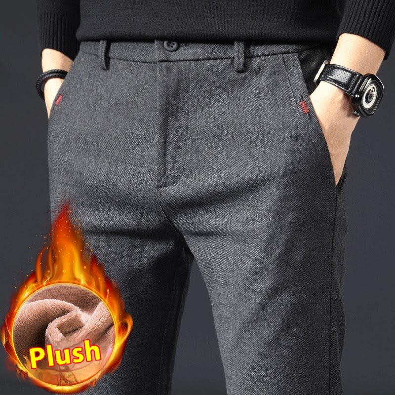 Style Autumn Brushed Casual Straight Business Middle-aged Father Men's All-matching Slim-fitting Long Pants view 4