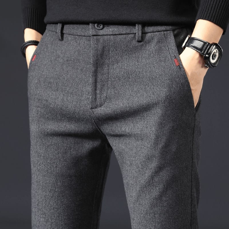 Style Autumn Brushed Casual Straight Business Middle-aged Father Men's All-matching Slim-fitting Long Pants view 11