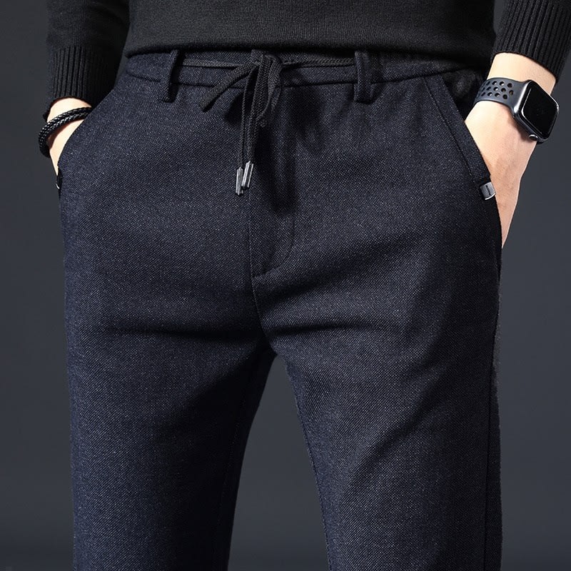 Style Autumn Brushed Casual Straight Business Middle-aged Father Men's All-matching Slim-fitting Long Pants view 2