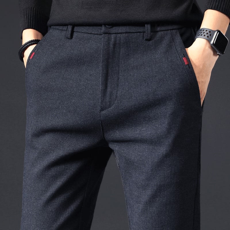 Style Autumn Brushed Casual Straight Business Middle-aged Father Men's All-matching Slim-fitting Long Pants view 14