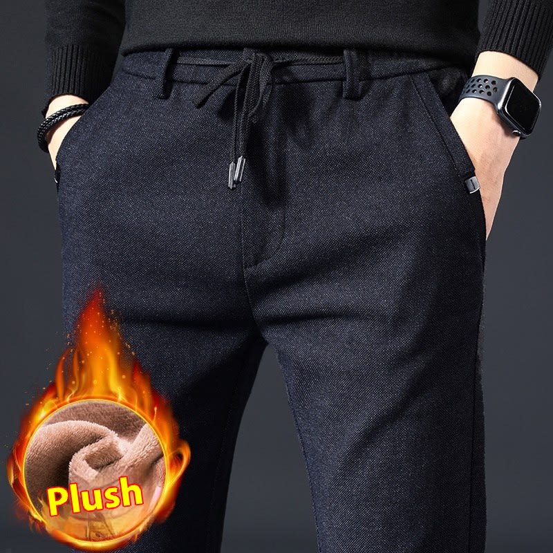 Style Autumn Brushed Casual Straight Business Middle-aged Father Men's All-matching Slim-fitting Long Pants view 10