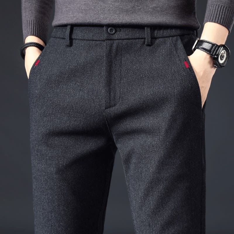 Style Autumn Brushed Casual Straight Business Middle-aged Father Men's All-matching Slim-fitting Long Pants view 8