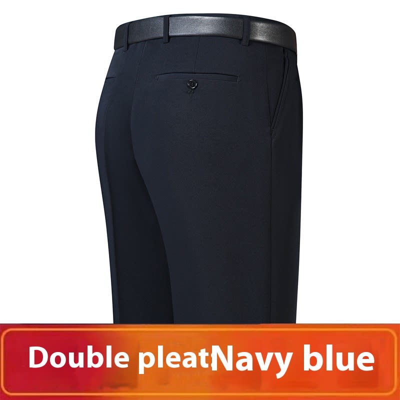 Men's Middle-aged And Elderly Suit Pants Plus-sized Plus Size High Waist view 2