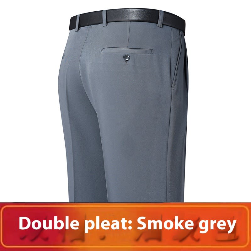 Men's Middle-aged And Elderly Suit Pants Plus-sized Plus Size High Waist view 3
