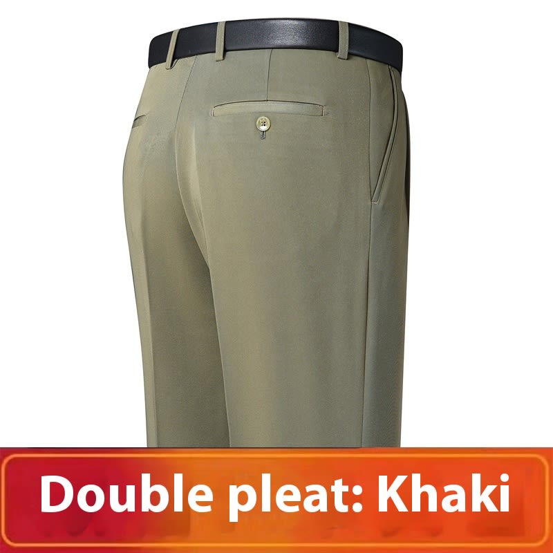 Men's Middle-aged And Elderly Suit Pants Plus-sized Plus Size High Waist view 7