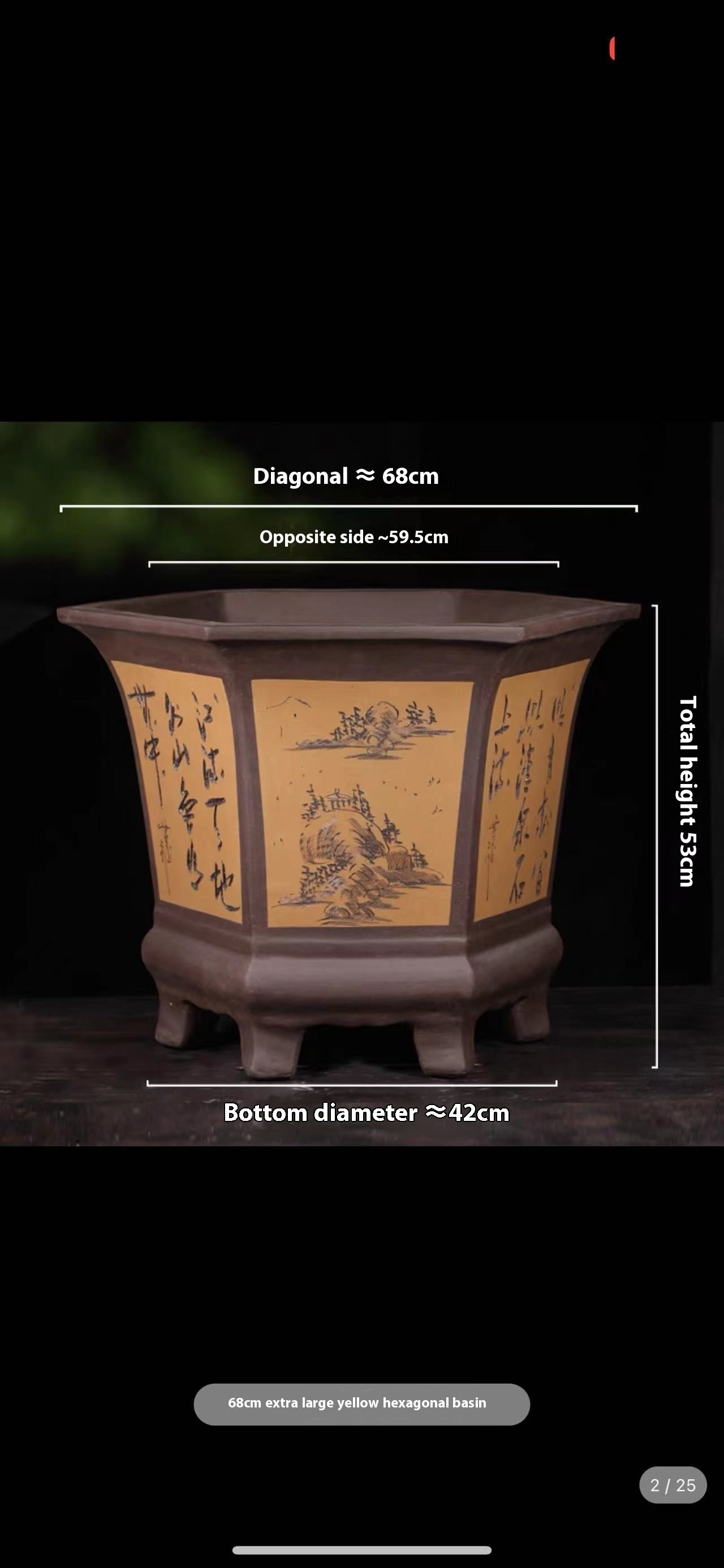 Purple Sand Extra Large-sized Large-diameter Ceramic Flower Pot For Planting Green Radish Trees view 15