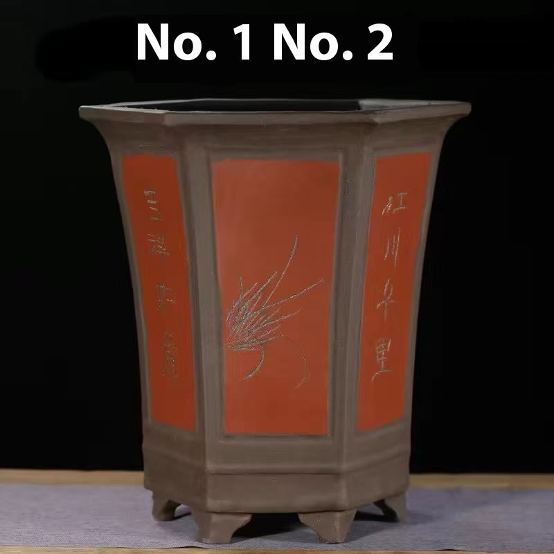 Purple Sand Extra Large-sized Large-diameter Ceramic Flower Pot For Planting Green Radish Trees view 14