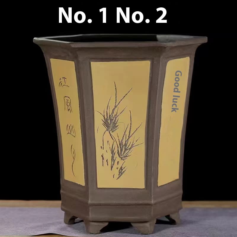 Purple Sand Extra Large-sized Large-diameter Ceramic Flower Pot For Planting Green Radish Trees view 7
