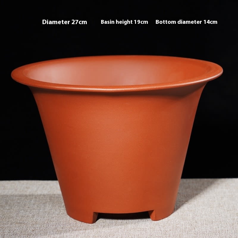 Purple Sand Extra Large-sized Large-diameter Ceramic Flower Pot For Planting Green Radish Trees view 24
