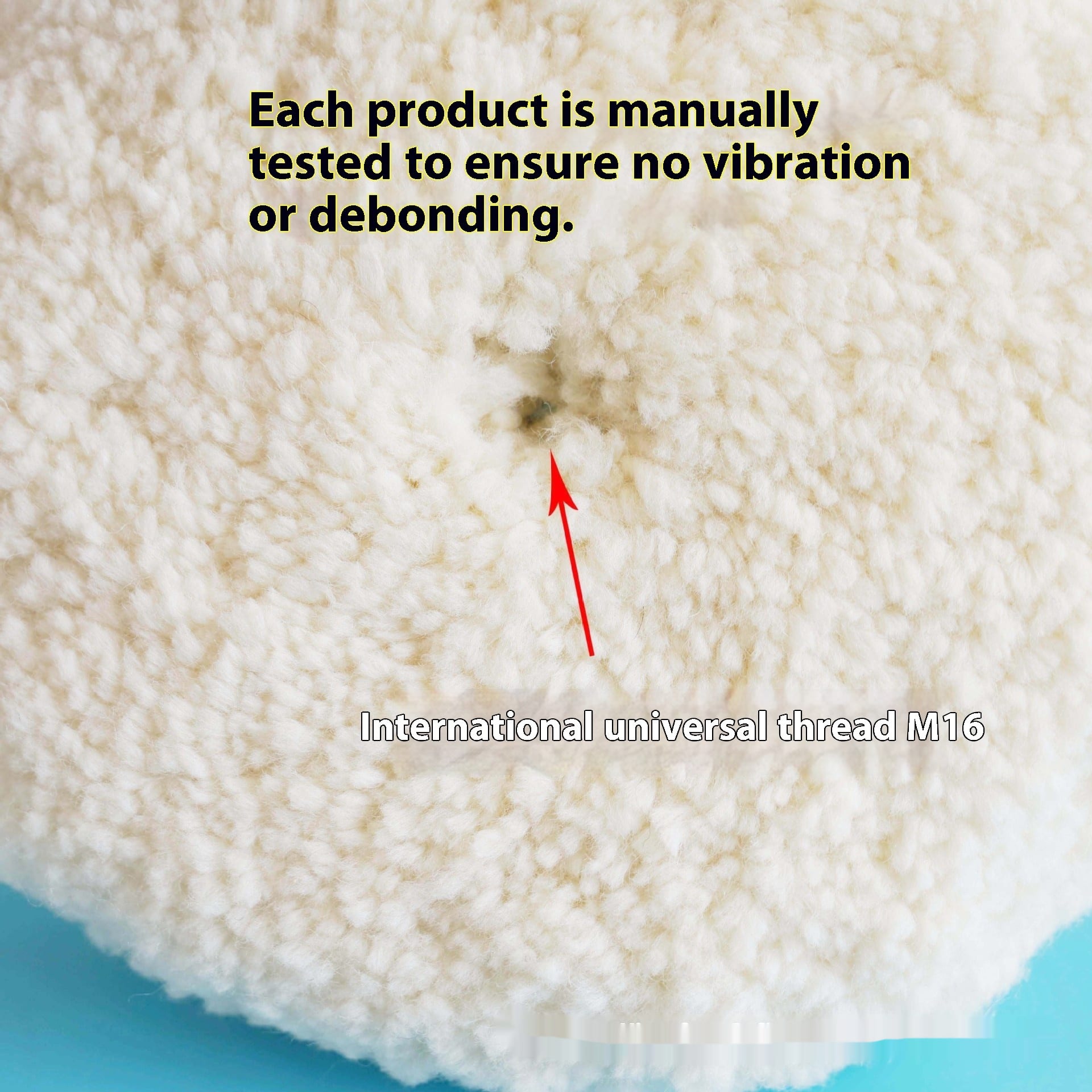 8-inch Thick Pure Polishing Wheel Thread Car Paint Mirror Polishing Double-sided Wool Ball