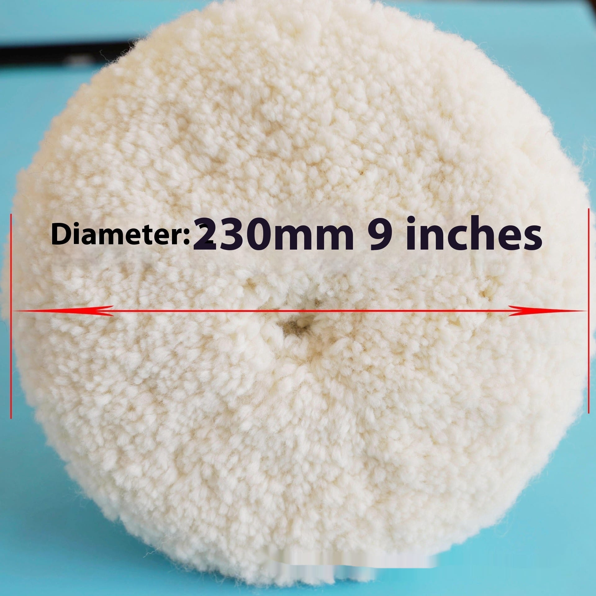 8-inch Thick Pure Polishing Wheel Thread Car Paint Mirror Polishing Double-sided Wool Ball view 3