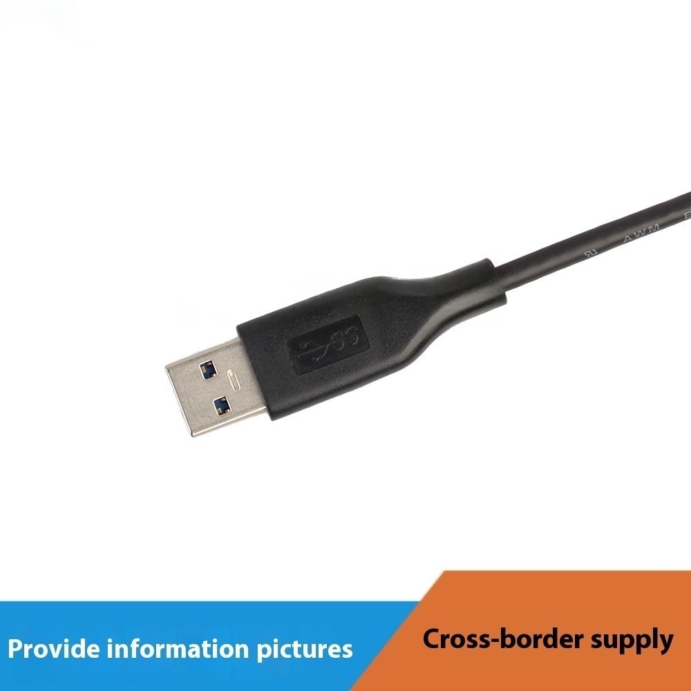 Black USB Revolution Laptop Mobile Hard-disc Connecting Line Copper view 5