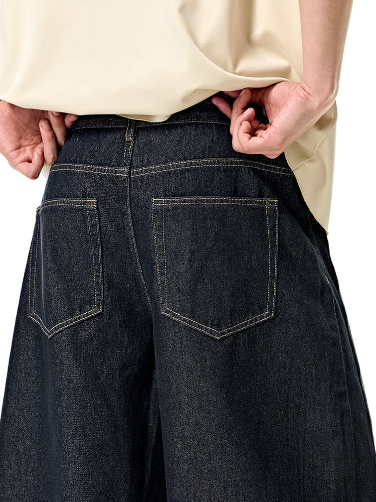 Fashion American Wide Leg Denim Trousers Men view 3
