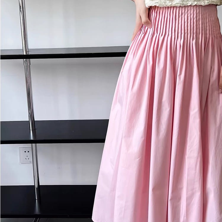 Niche Temperament Sweet Big Hem Umbrella Skirt view 5