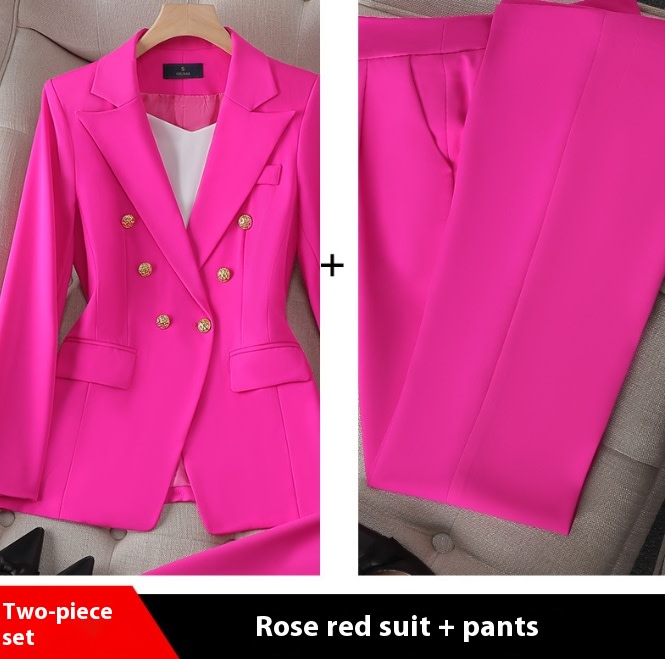 Women's Suit Jacket Bell-bottom Pants Business Suit view 21