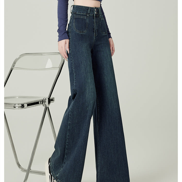Women's Vintage Blue High Waist Jeans view 2