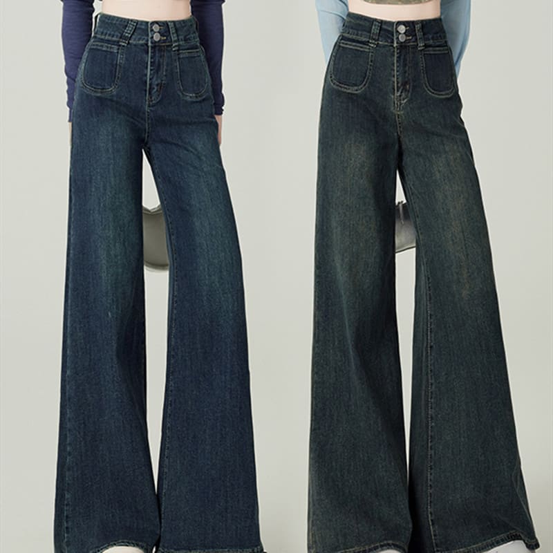 Women's Vintage Blue High Waist Jeans view 6