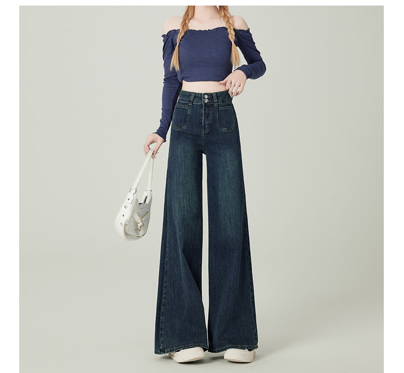 Women's Vintage Blue High Waist Jeans view 4