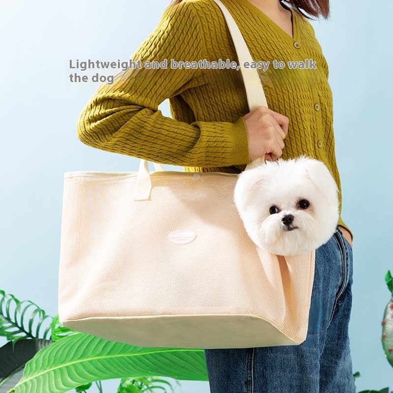 Spring And Summer Cat Out Breathable Mesh Crossbody Hand Bag view 4