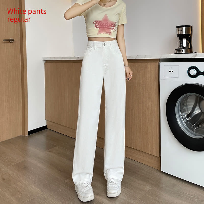 Summer Thin Elastic Waisted Jeans For Women view 5