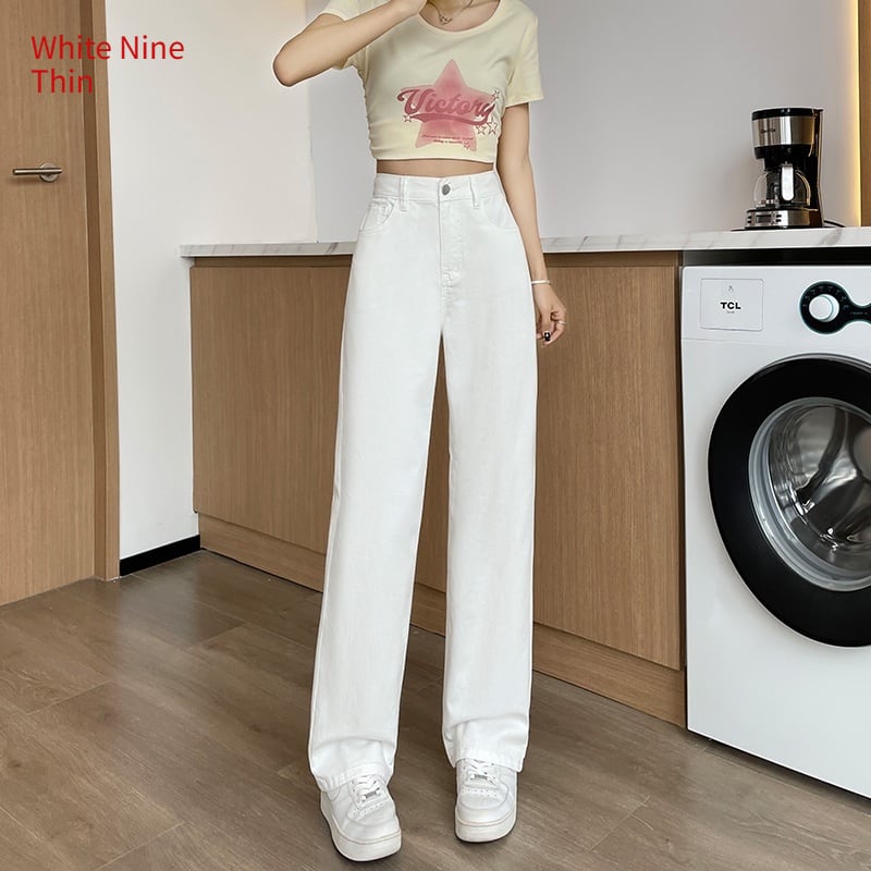 Summer Thin Elastic Waisted Jeans For Women view 10