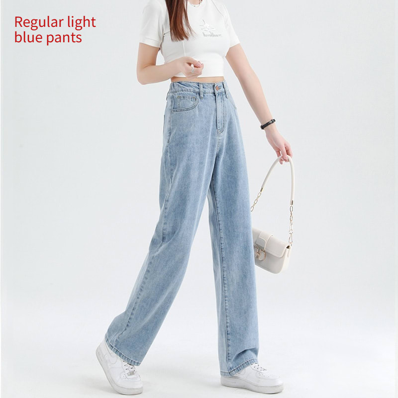 Summer Thin Elastic Waisted Jeans For Women view 11