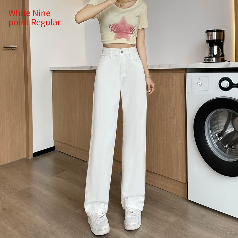 Summer Thin Elastic Waisted Jeans For Women view 8