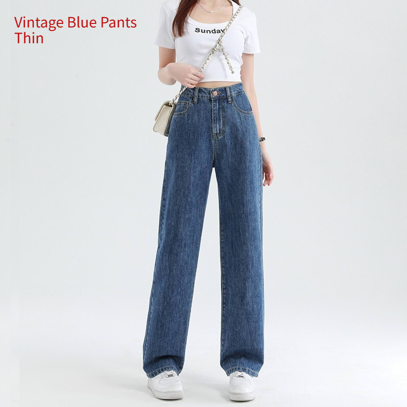 Summer Thin Elastic Waisted Jeans For Women view 13