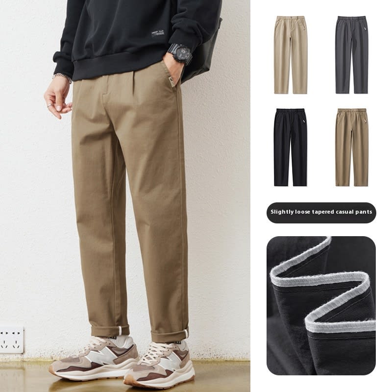Loose, Simple And All-matching Khaki Tooling Straight-leg Trousers view 7