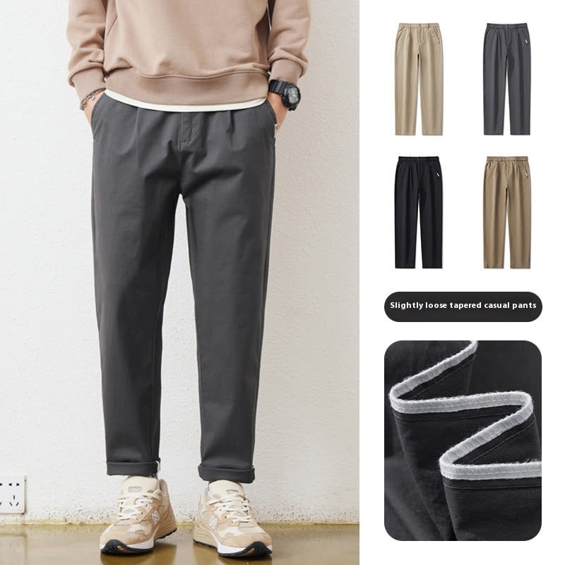 Loose, Simple And All-matching Khaki Tooling Straight-leg Trousers view 9