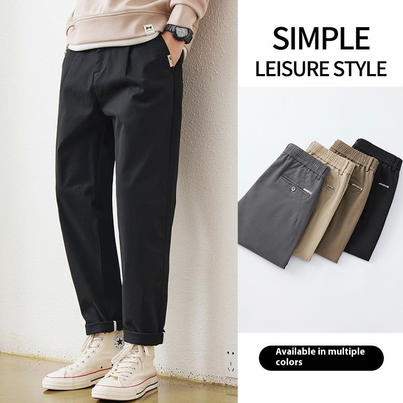 Loose, Simple And All-matching Khaki Tooling Straight-leg Trousers view 5