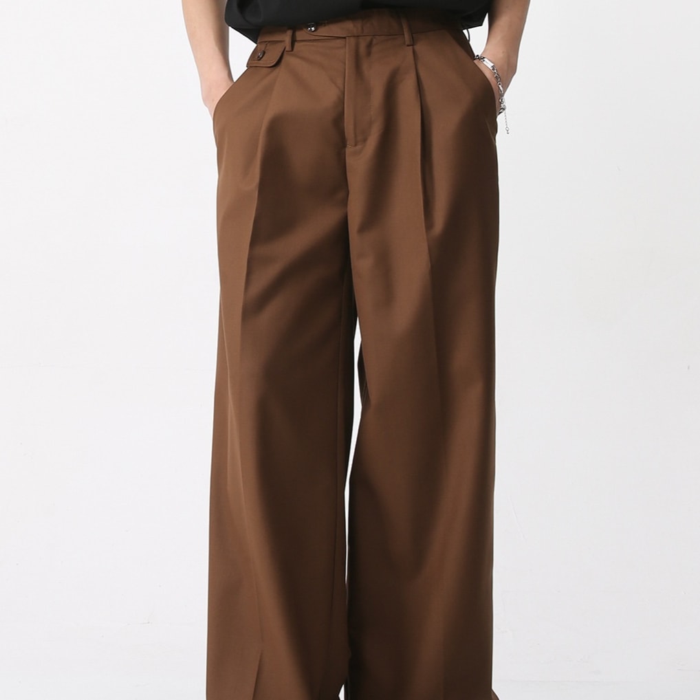 Men's Clothing Casual Suit Pants Straight Retro Simple view 6