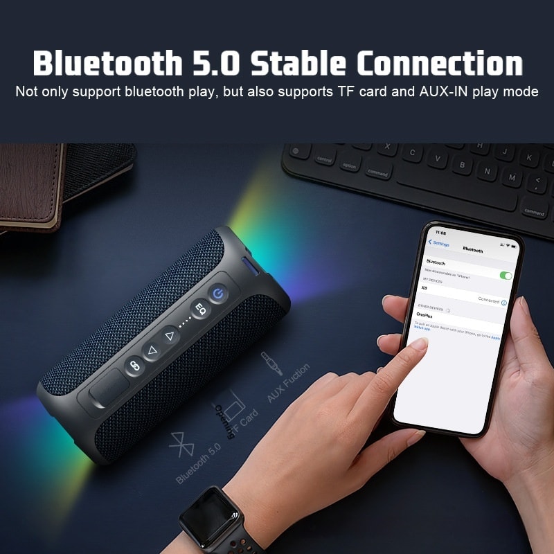 Multi-sound Luminous 40W Wireless Bluetooth Fabric Speaker view 2