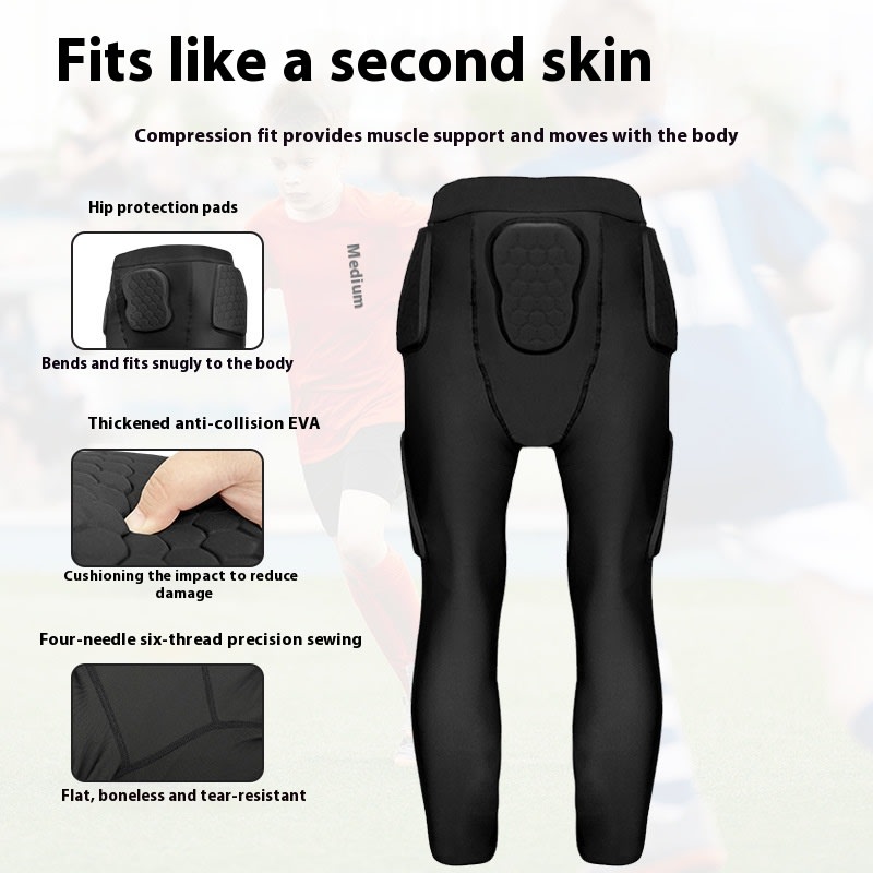 Knee Anti-collision Compression Pants Tight Sports Protective Gear Training Pant view 6