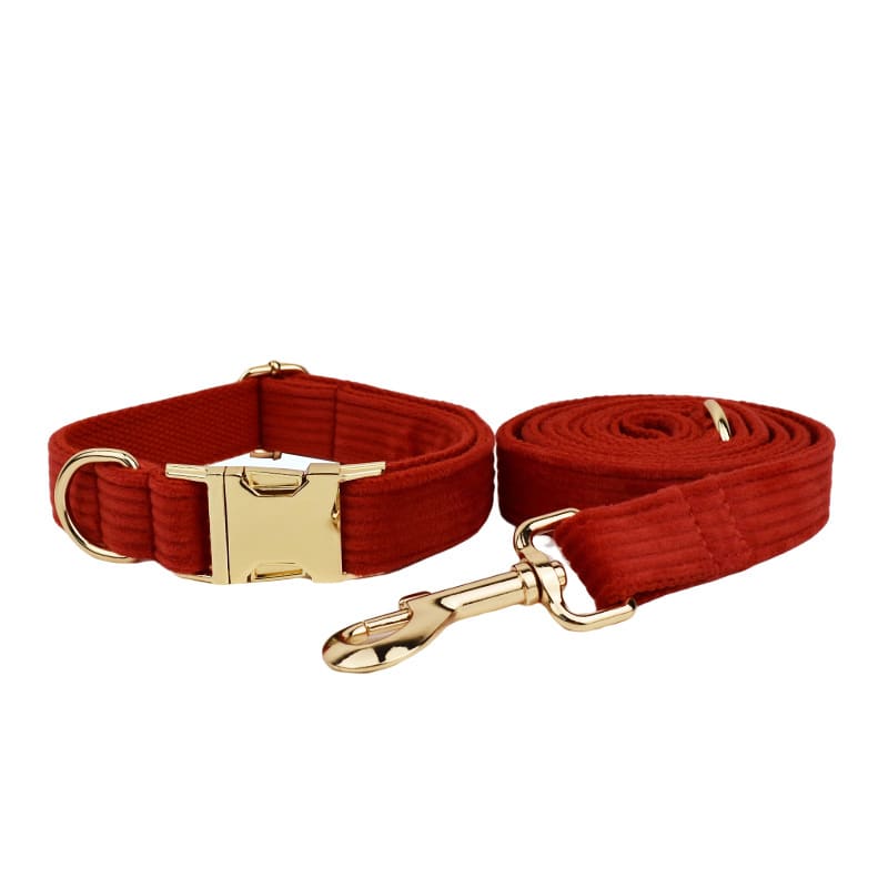 Corduroy Pet Collar Traction Rope view 4