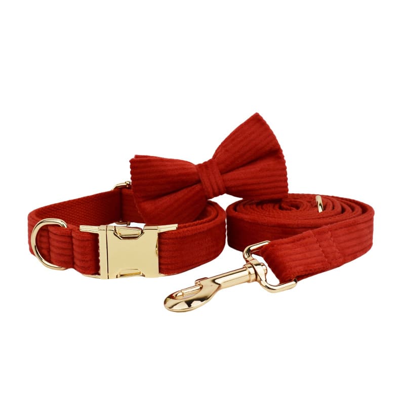 Corduroy Pet Collar Traction Rope view 7