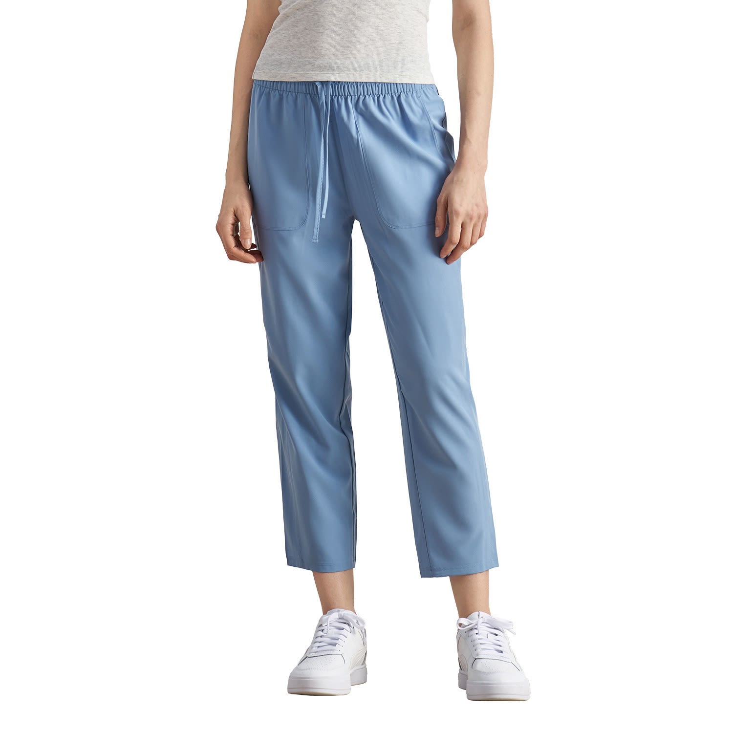Quick-drying Track Pants Straight Harem Tappered Daddy Pants Drawstring Cigarette Pants 9 Points view 2
