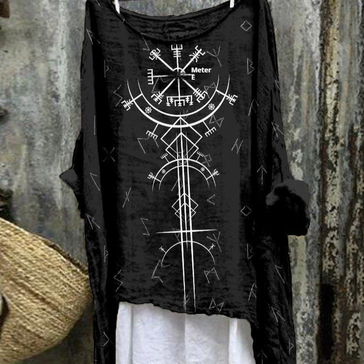 New Casual Long Sleeve Loose Printed Women's T-shirt view 13