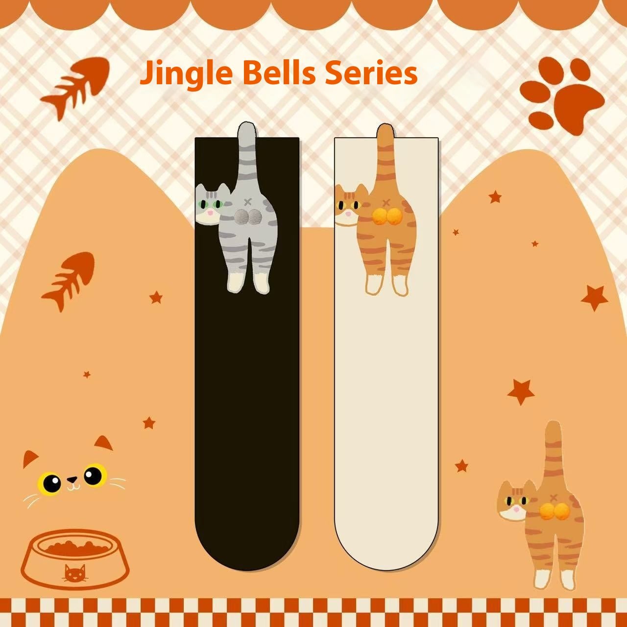 Cute Cat Socks With Balls Summer Breathable Soft Cotton Socks Funny Cotton Sock Middle Tube Girl Women Novelty Sport Socks view 6