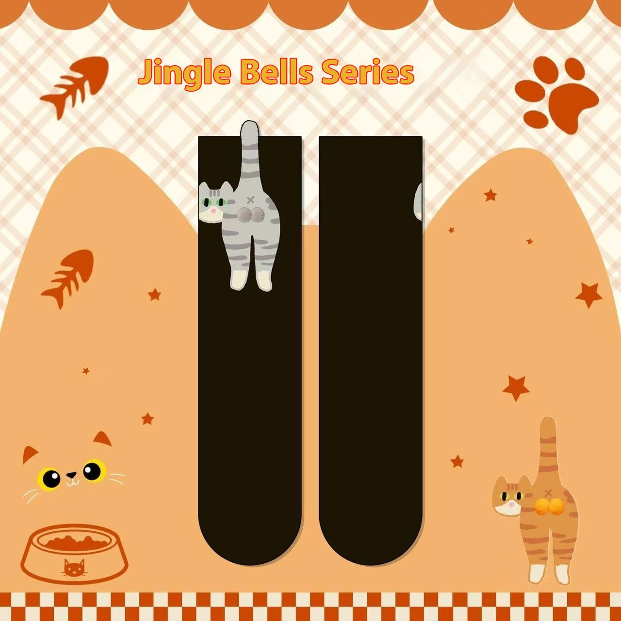 Cute Cat Socks With Balls Summer Breathable Soft Cotton Socks Funny Cotton Sock Middle Tube Girl Women Novelty Sport Socks view 2