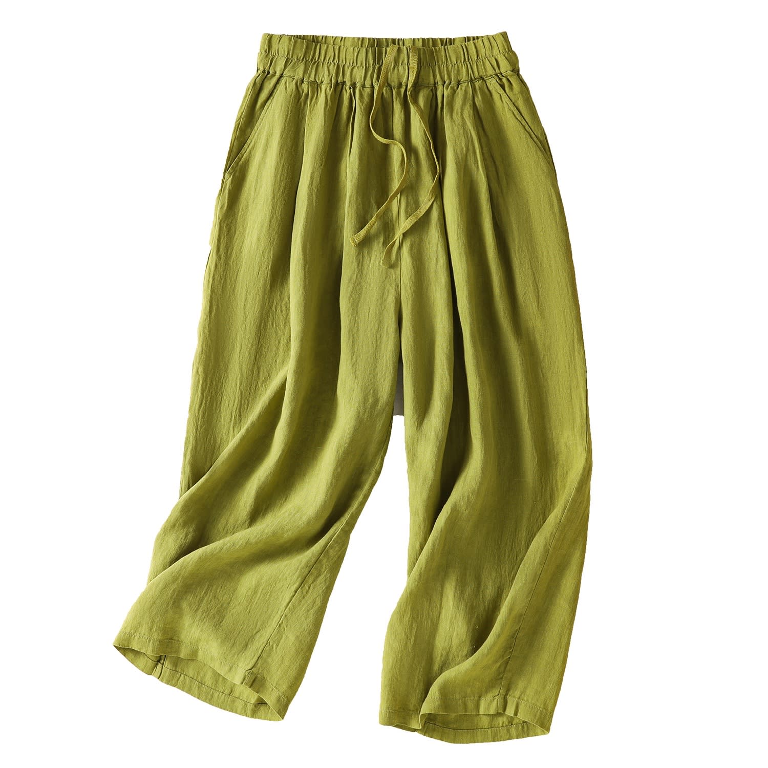 All-matching Loose Casual New Retro Literary Wide Leg Cotton Linen Pants view 2