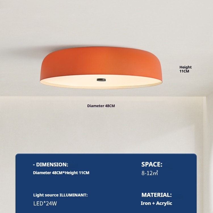 Italian Round Modern Minimalist Bedroom Ceiling Lamp view 13