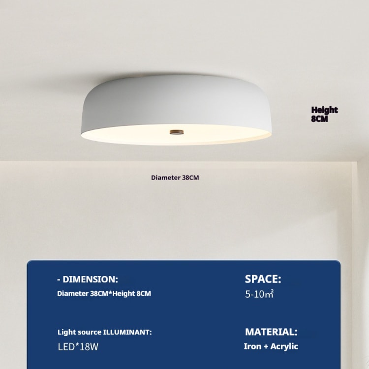 Italian Round Modern Minimalist Bedroom Ceiling Lamp view 12