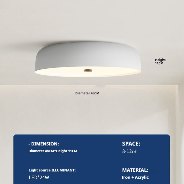 Italian Round Modern Minimalist Bedroom Ceiling Lamp view 11