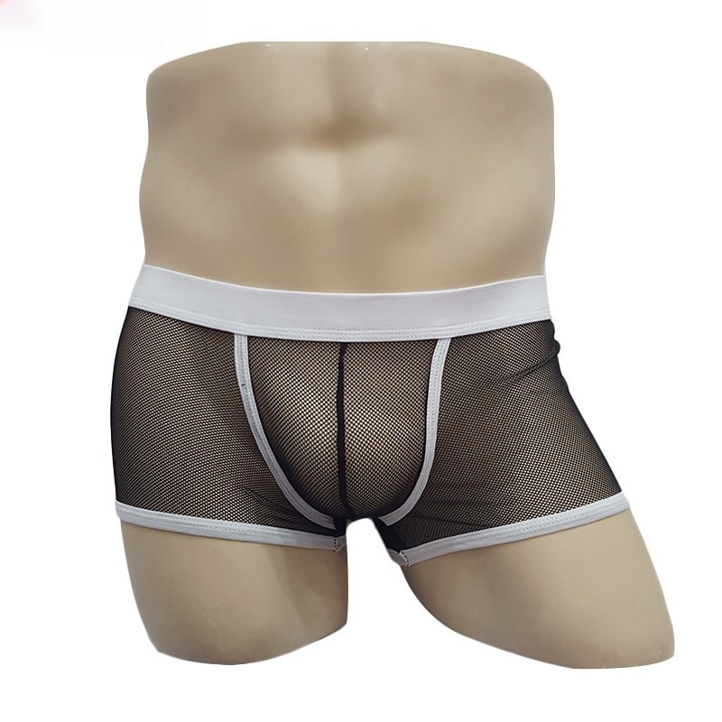 Men's Mesh Transparent Boxers Low Waist view 2